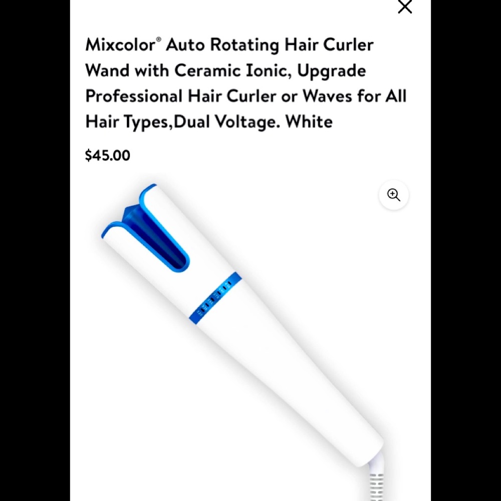 Auto Rotating Hair Curler Wand with Ceramic Ionic NEW!